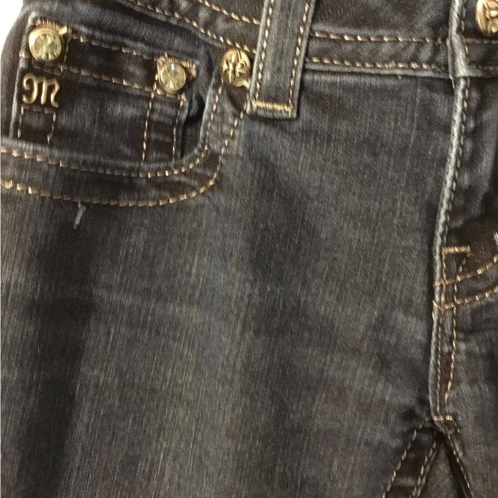 Miss Me Dark Blue Skinny Capris with Silver Embellished Pocket - Picture 5 of 11